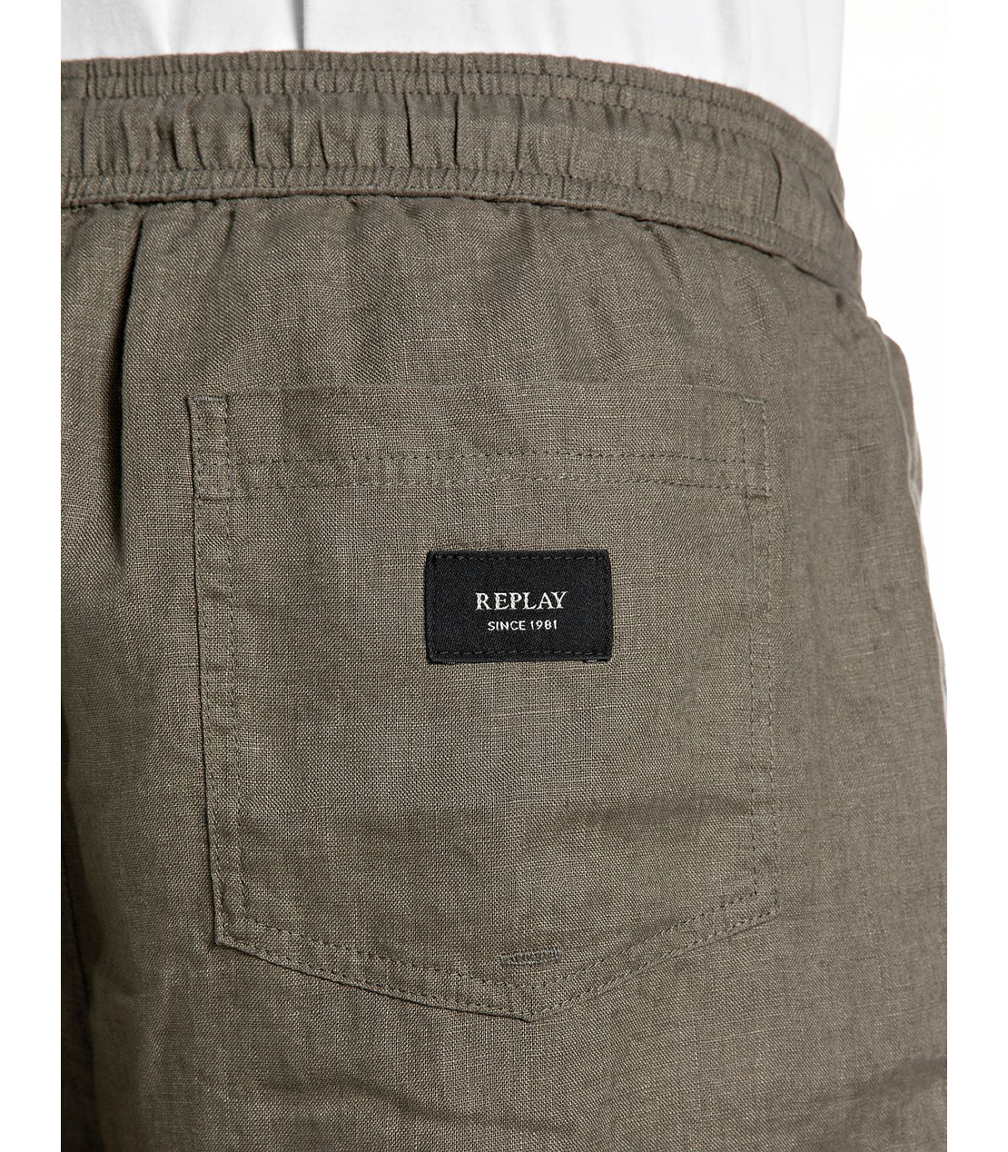 ピュアリネンリゾートショーツ 詳細画像 カーキ 5